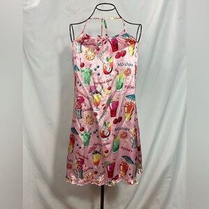 Nick & Nora milkshake pink slip dress size L
